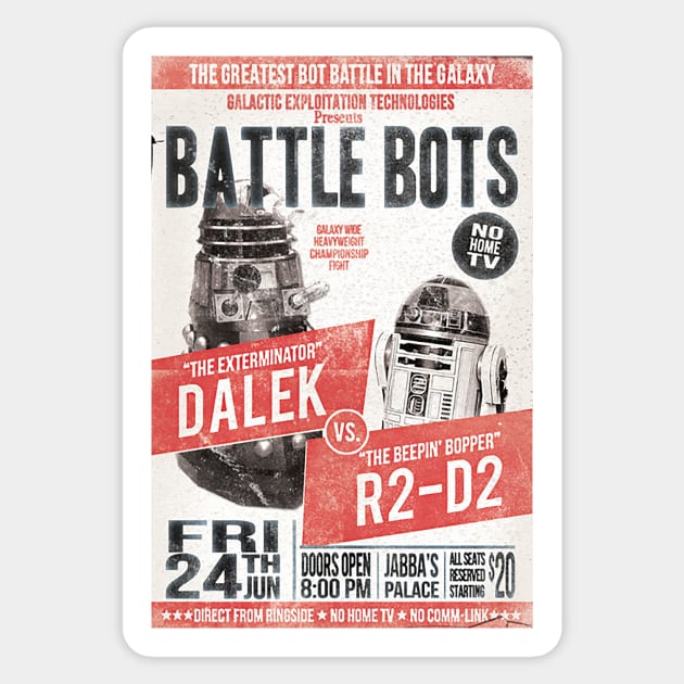 Battle of the Bots Sticker by Bettye Janes